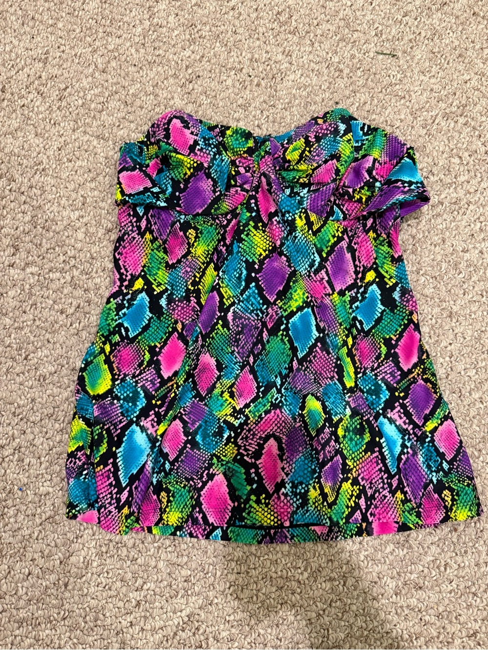 Neon Snake Print tankini set